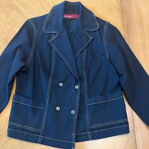Small Denim Barbara Lesser 2 Piece Jacket and Pants